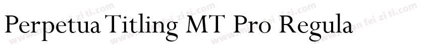 Perpetua Titling MT Pro Regular字体转换